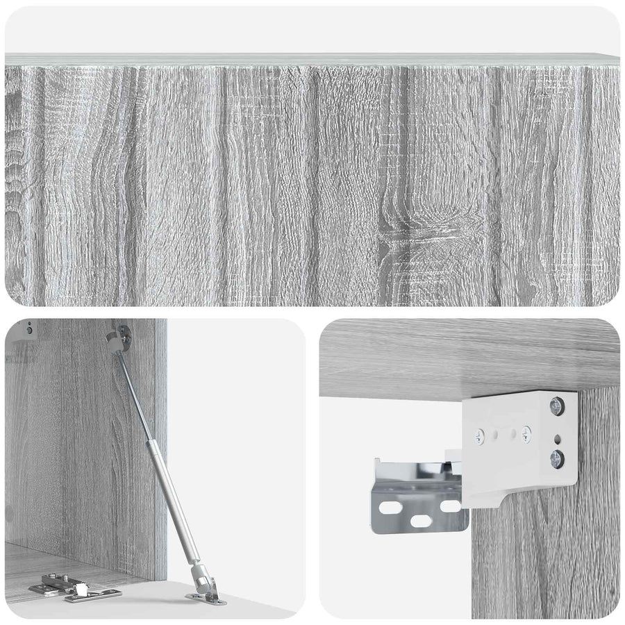 Wandbeugel TV-kast Grijs sonoma 98 x 31 x 30 cm Bewerkt hout