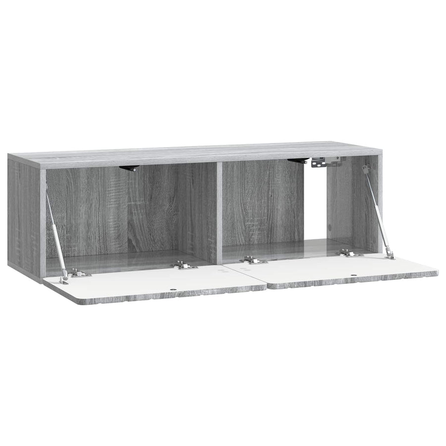 Wandbeugel TV-kast Grijs sonoma 98 x 31 x 30 cm Bewerkt hout