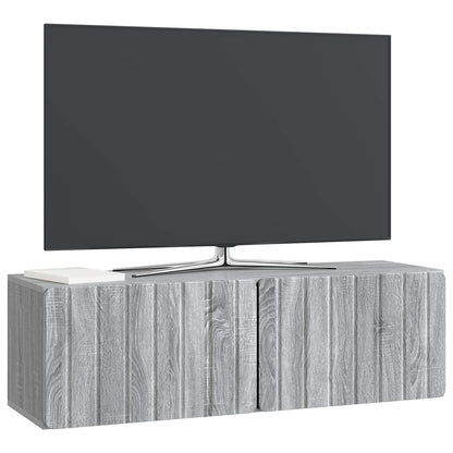 Wandbeugel TV-kast Grijs sonoma 98 x 31 x 30 cm Bewerkt hout