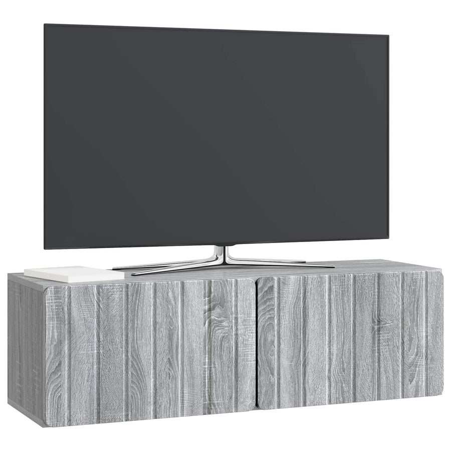 Wandbeugel TV-kast Grijs sonoma 98 x 31 x 30 cm Bewerkt hout