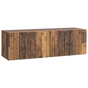 Wandkast 98x31x30 cm bewerkt hout oud hout