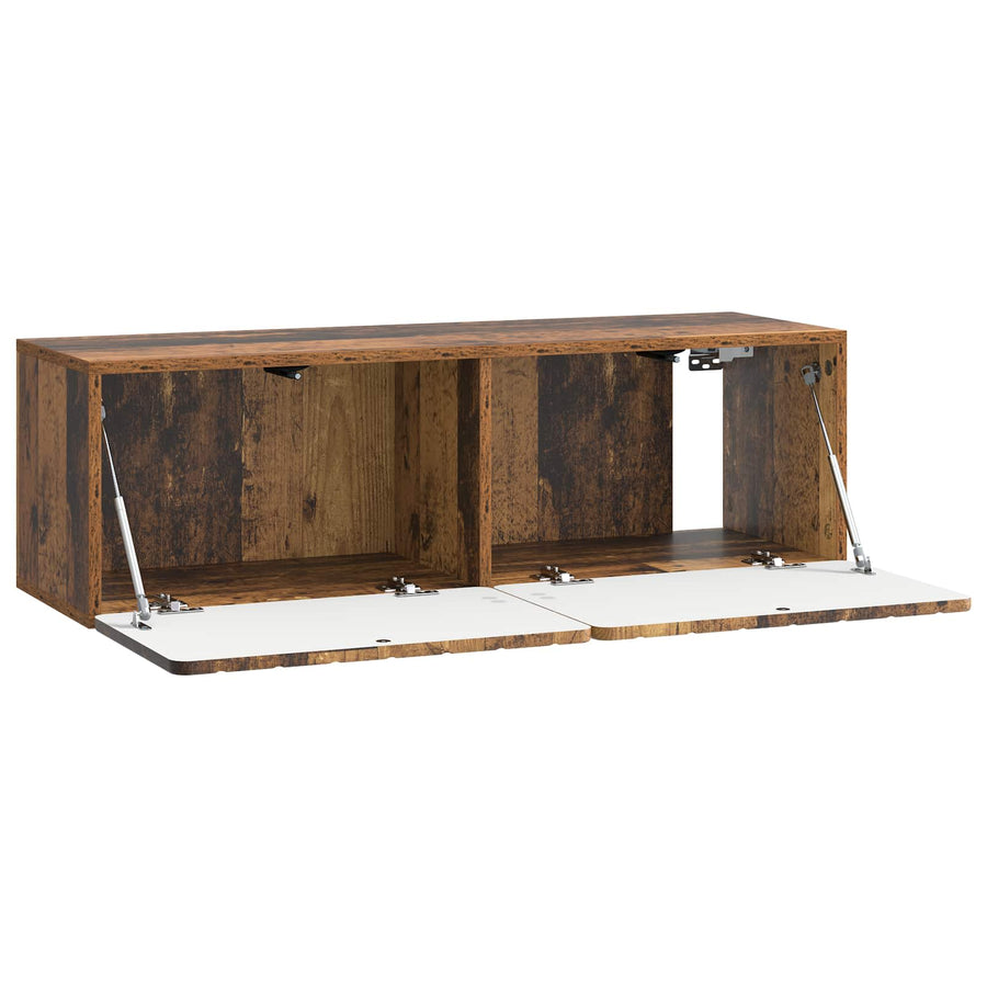 Wandbeugel TV-kast Oud hout 98 x 31 x 30 cm Bewerkt hout