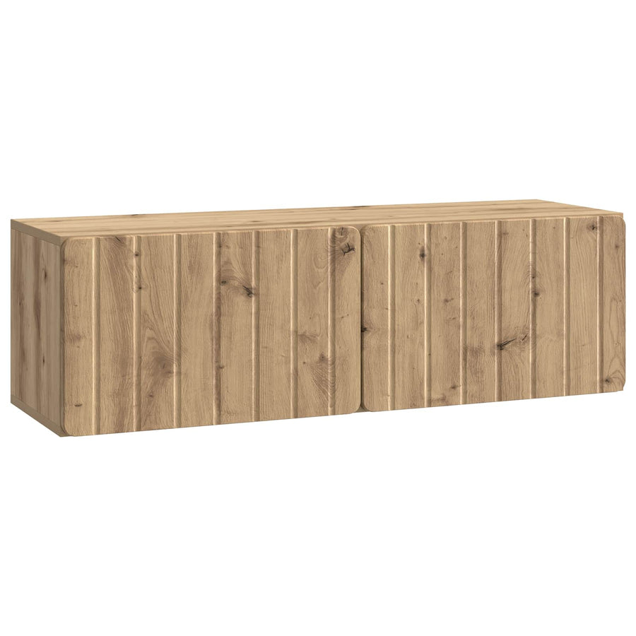 Wandbeugel TV-kast Artisanaal eiken 98 x 31 x 30 cm