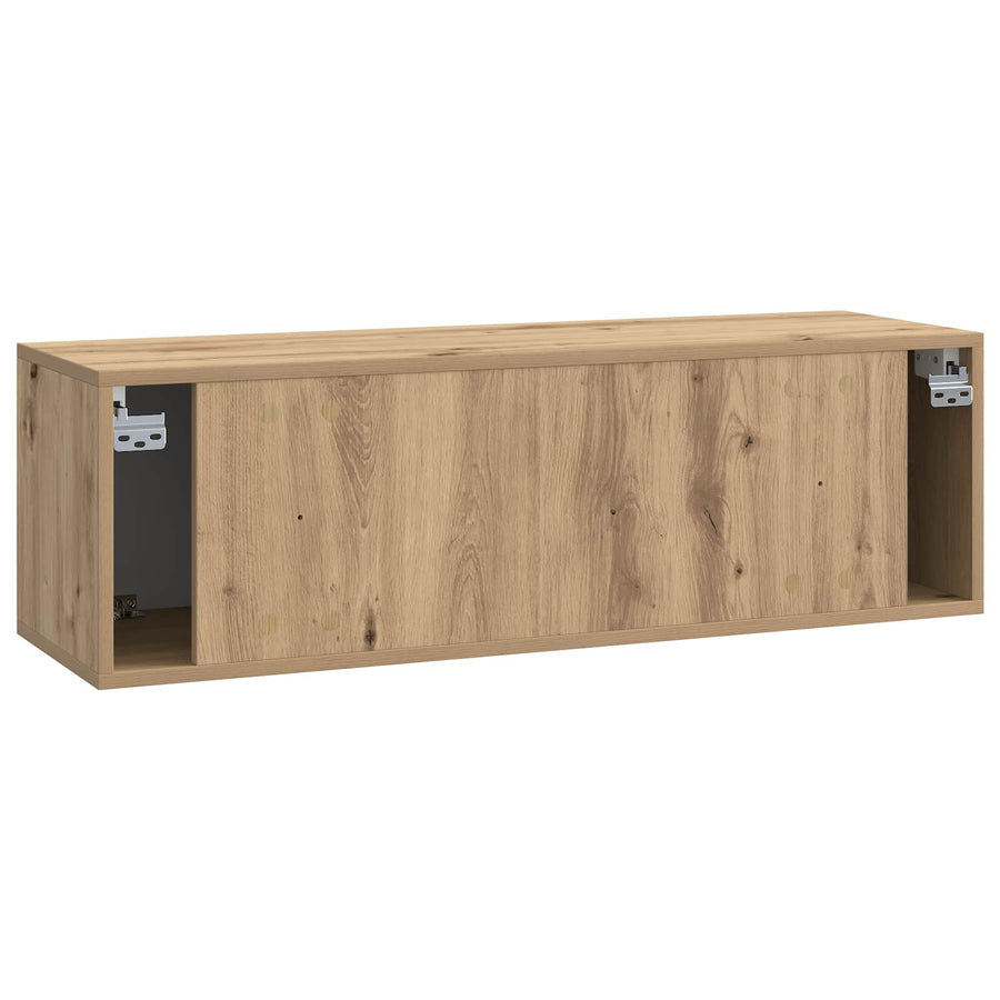 Wandbeugel TV-kast Artisanaal eiken 98 x 31 x 30 cm