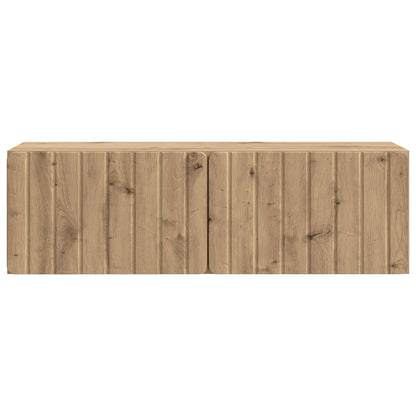 Wandbeugel TV-kast Artisanaal eiken 98 x 31 x 30 cm