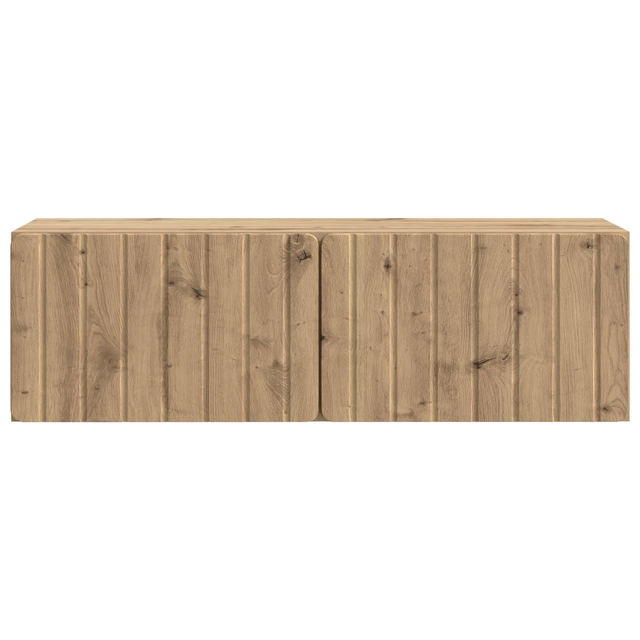 Wandbeugel TV-kast Artisanaal eiken 98 x 31 x 30 cm