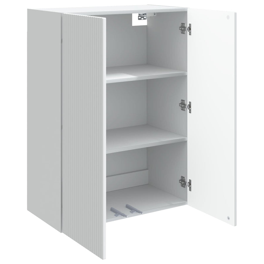 Wandkast Wit 66 x 34,5 x 90 cm Bewerkt hout