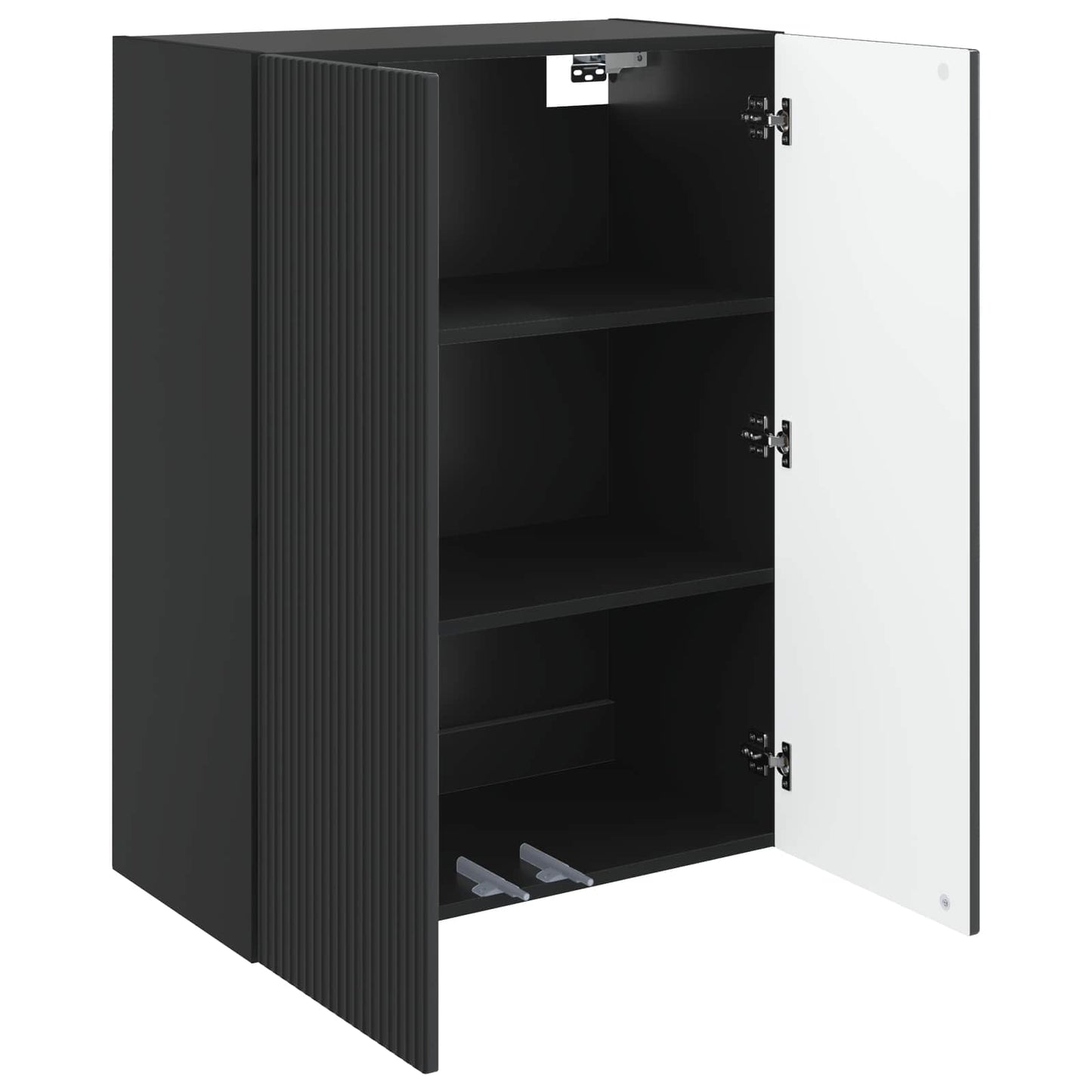 Wandkast Zwart 66 x 34,5 x 90 cm Bewerkt hout