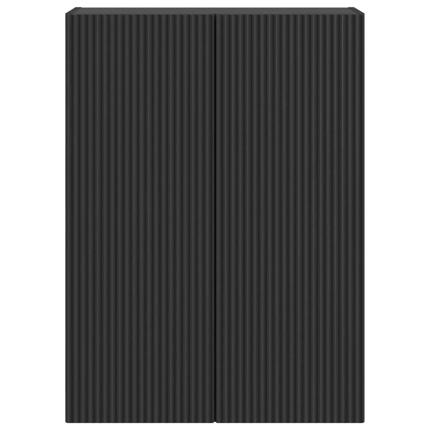 Wandkast Zwart 66 x 34,5 x 90 cm Bewerkt hout