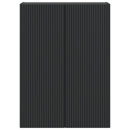 Wandkast Zwart 66 x 34,5 x 90 cm Bewerkt hout