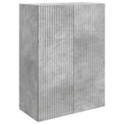 Wandkast 66x34,5x90 cm bewerkt hout betongrijs