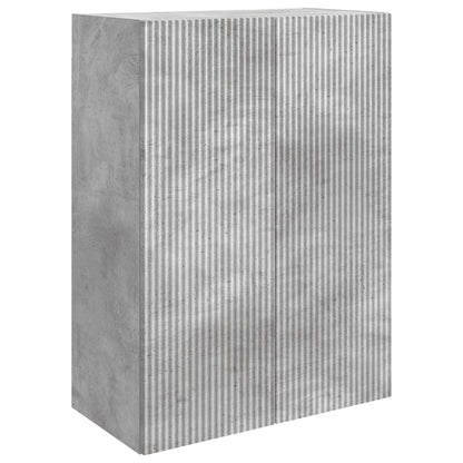 Wandkast Betongrijs 66 x 34,5 x 90 cm Bewerkt hout