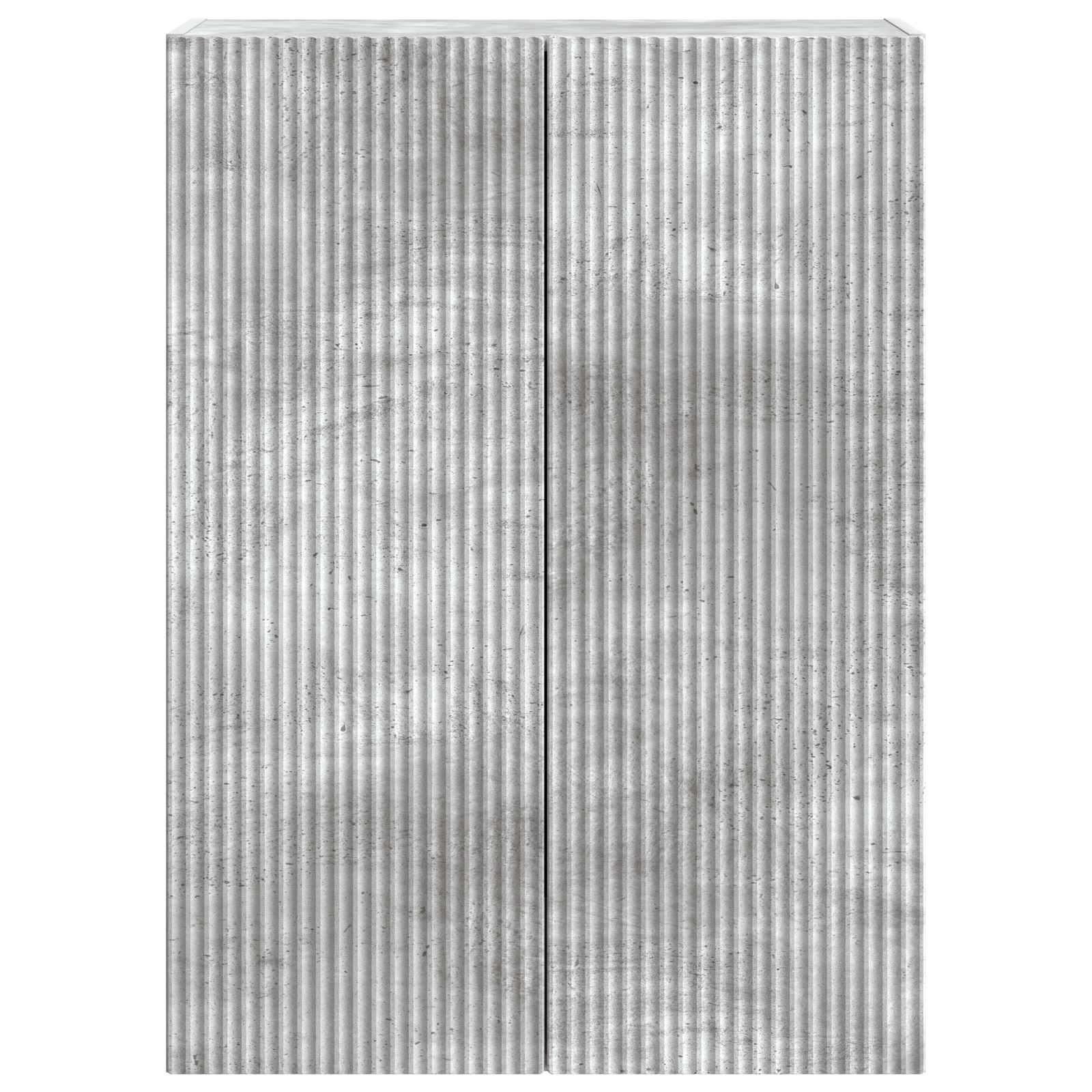 Wandkast Betongrijs 66 x 34,5 x 90 cm Bewerkt hout
