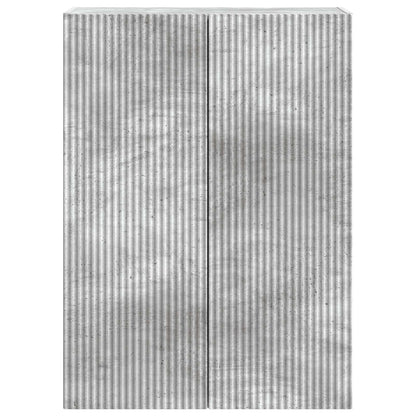 Wandkast Betongrijs 66 x 34,5 x 90 cm Bewerkt hout