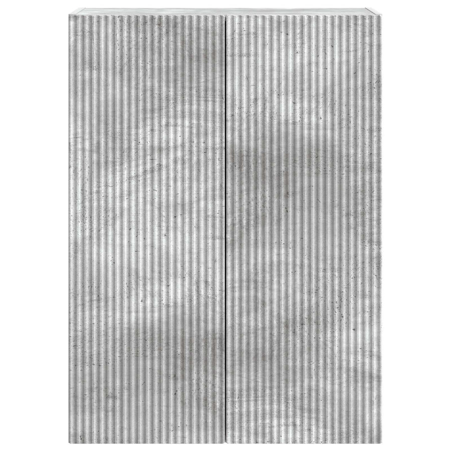 Wandkast Betongrijs 66 x 34,5 x 90 cm Bewerkt hout