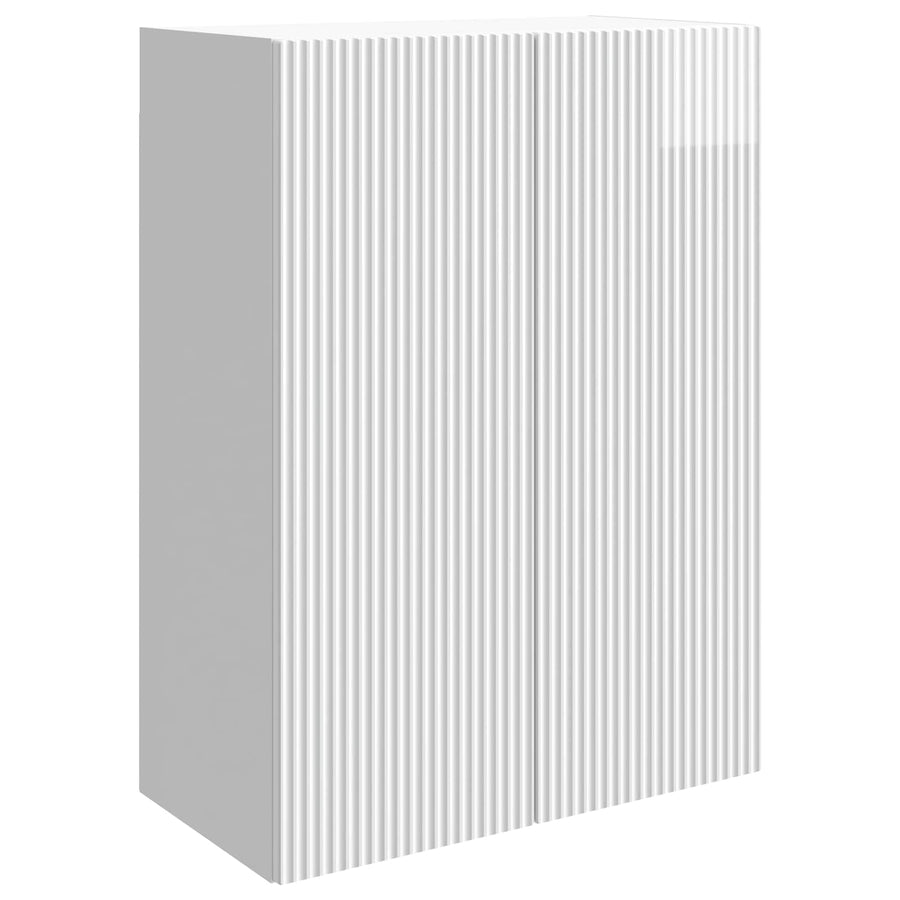 Wandkast Hoogglans Wit 66 x 34,5 x 90 cm Bewerkt hout