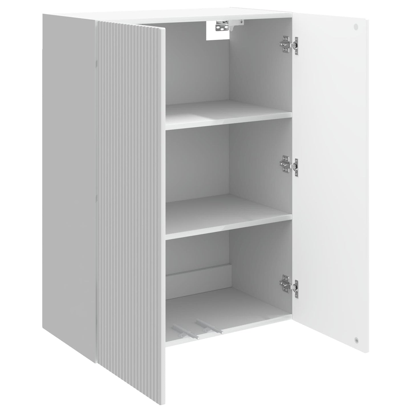 Wandkast Hoogglans Wit 66 x 34,5 x 90 cm Bewerkt hout