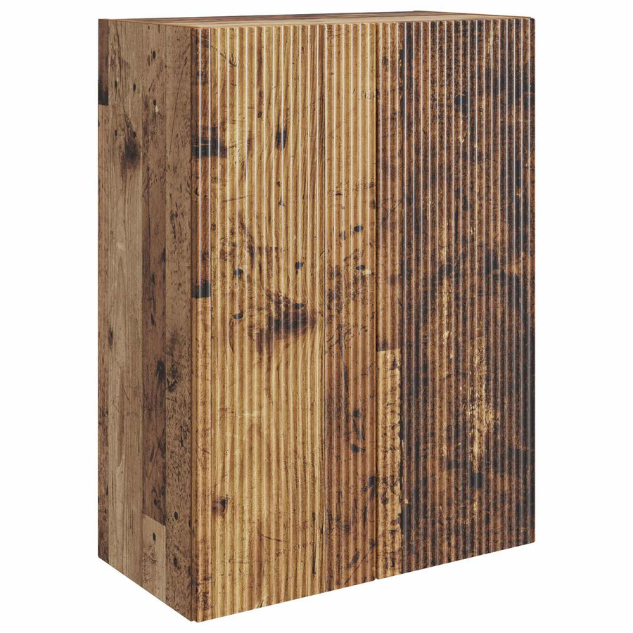 Wandkast Oud hout 66 x 34,5 x 90 cm Bewerkt hout