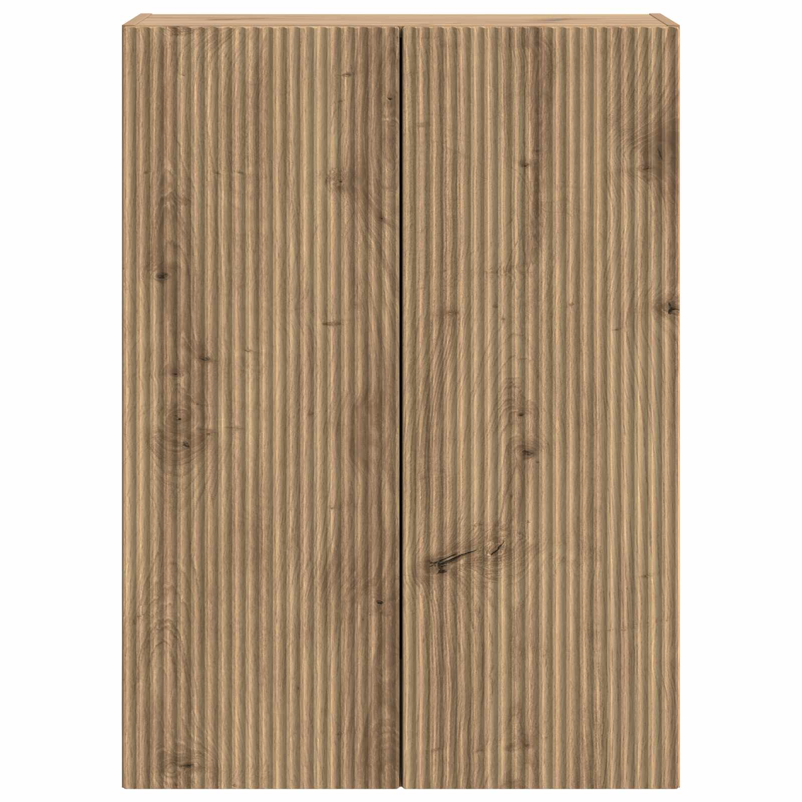 Wandkast Artisanaal eiken 66 x 34,5 x 90 cm Bewerkt hout
