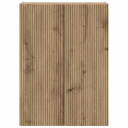 Wandkast Artisanaal eiken 66 x 34,5 x 90 cm Bewerkt hout