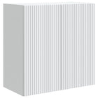 Wandkast 59x31x60 cm bewerkt hout wit muurmontage