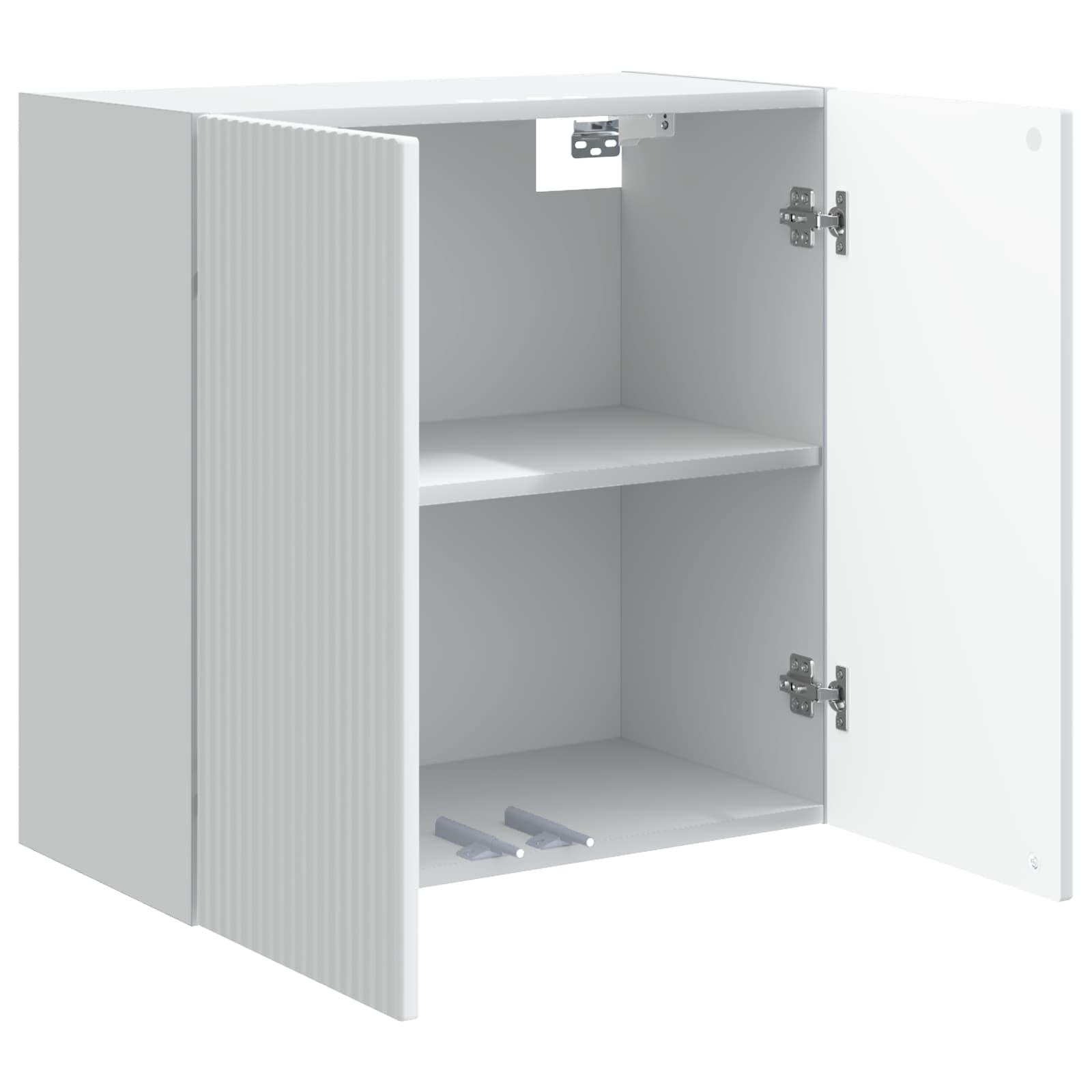 Wandkast Wit 59 x 31 x 60 cm Bewerkt hout