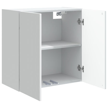 Wandkast Wit 59 x 31 x 60 cm Bewerkt hout