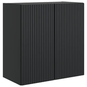 Wandkast 59x31x60 cm bewerkt hout zwart