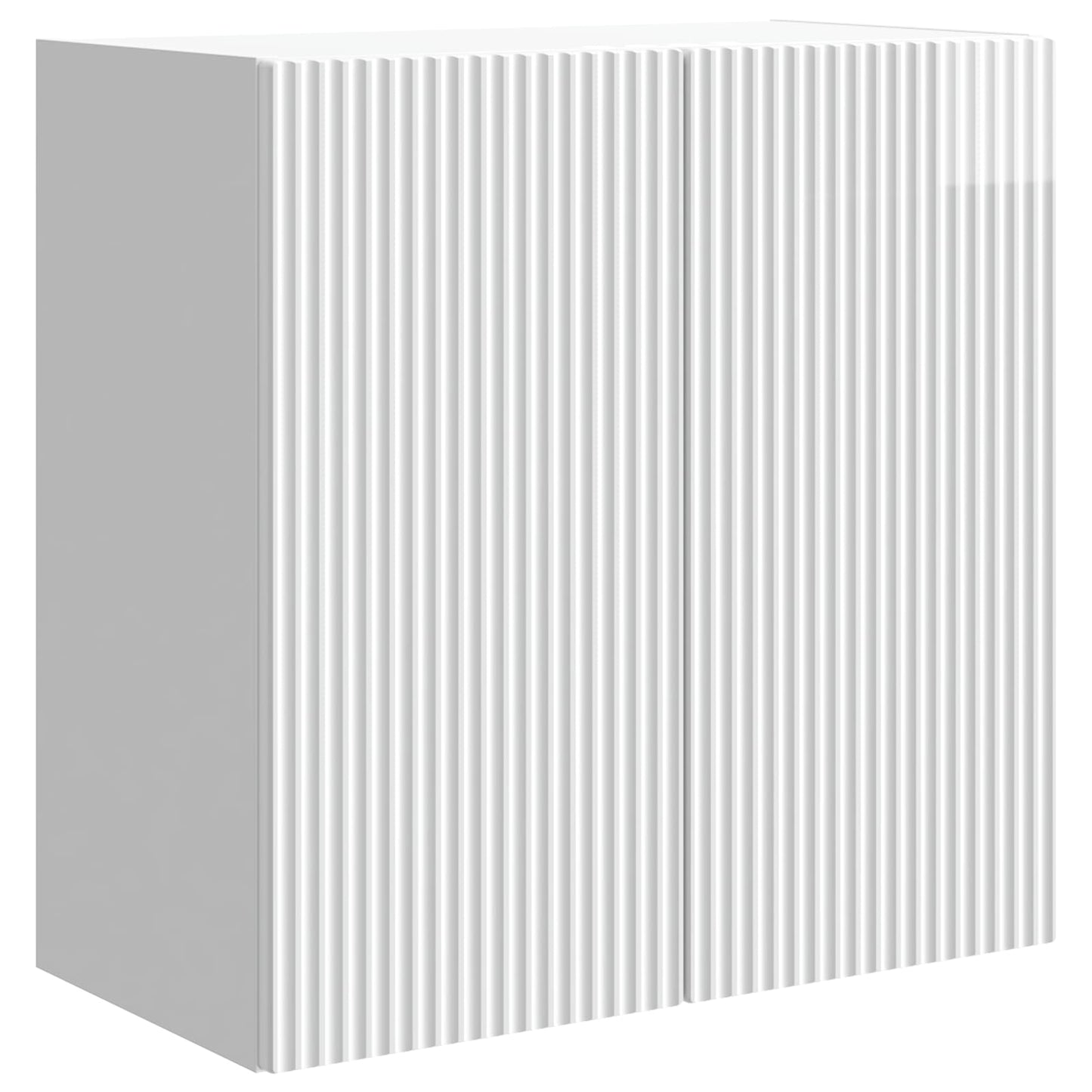 Wandkast Hoogglans Wit 59 x 31 x 60 cm Bewerkt hout