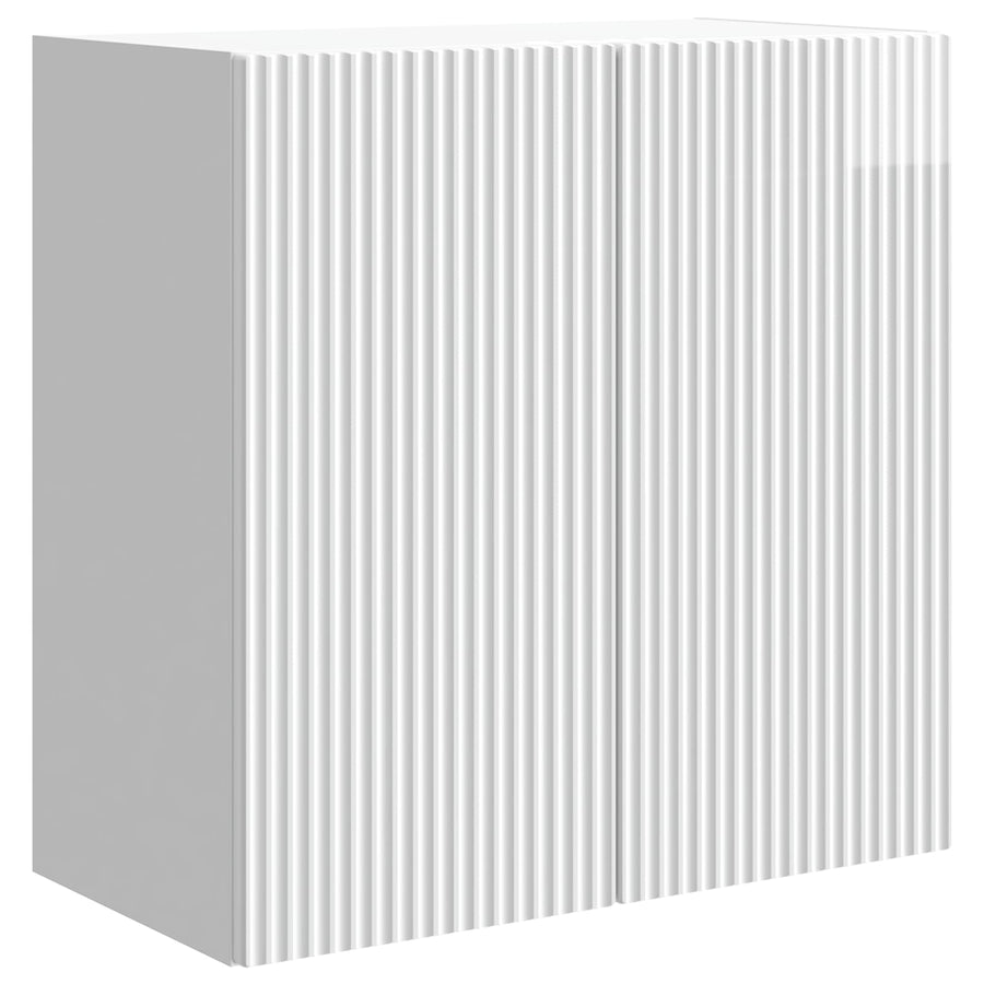 Wandkast Hoogglans Wit 59 x 31 x 60 cm Bewerkt hout