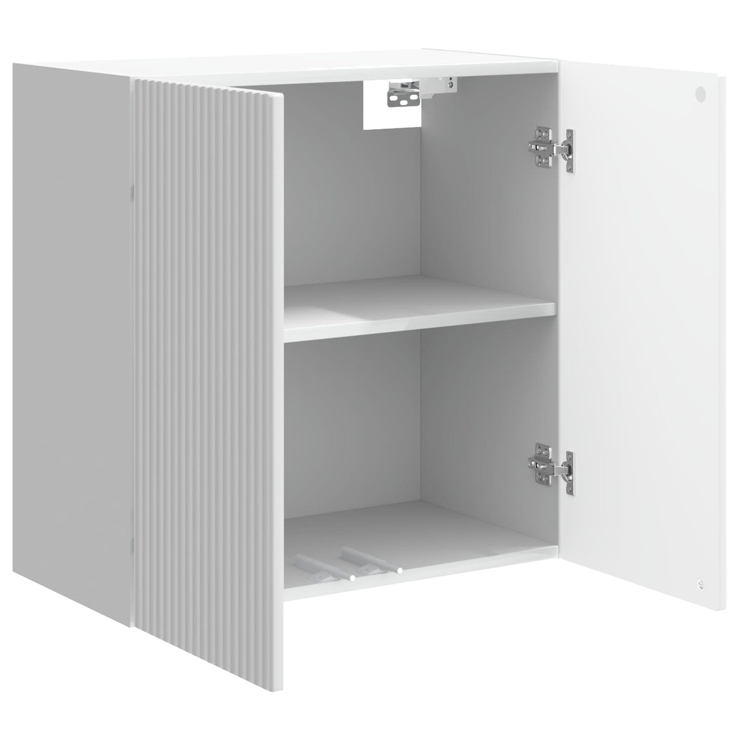 Wandkast Hoogglans Wit 59 x 31 x 60 cm Bewerkt hout