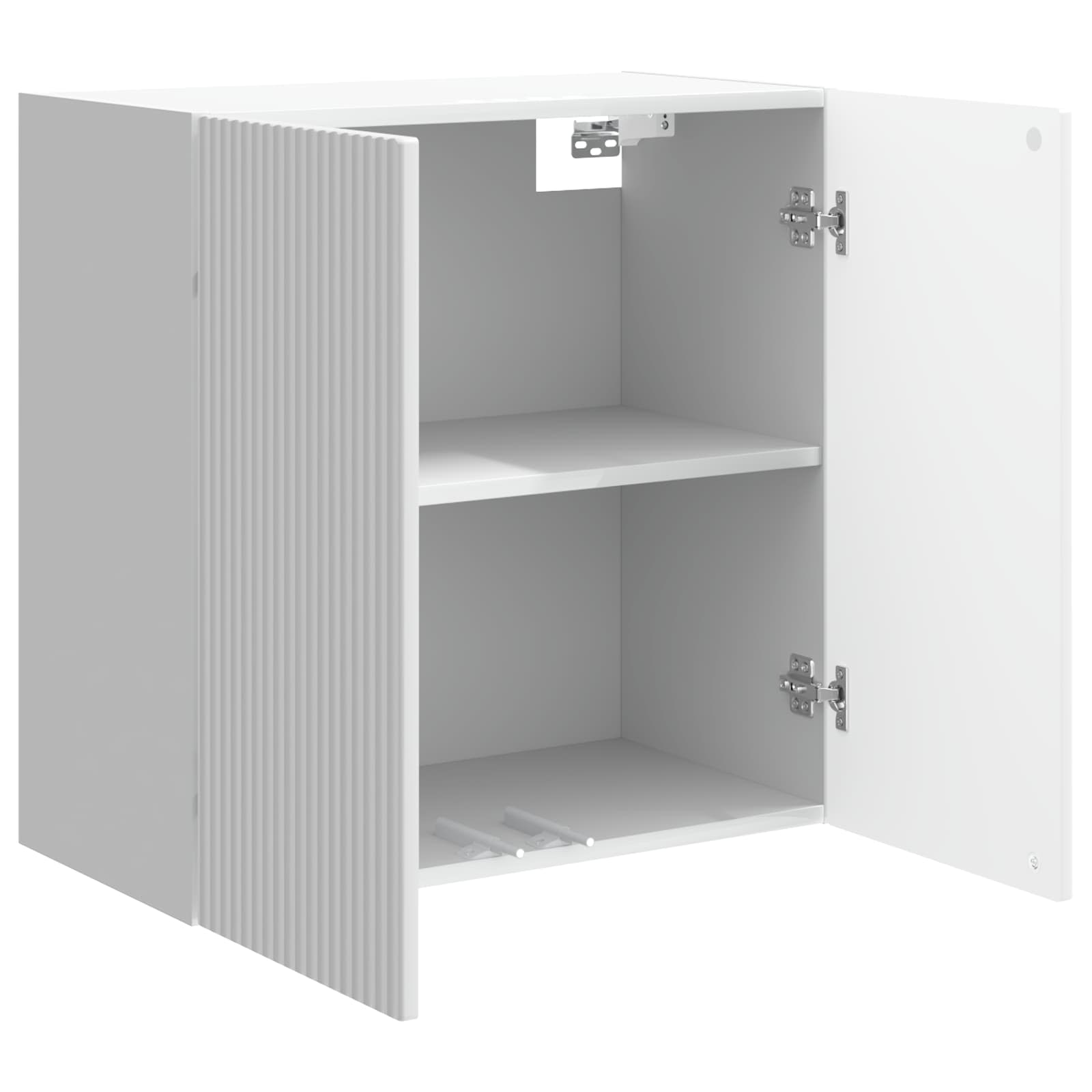 Wandkast Hoogglans Wit 59 x 31 x 60 cm Bewerkt hout