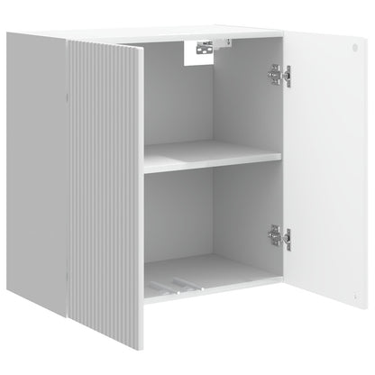Wandkast Hoogglans Wit 59 x 31 x 60 cm Bewerkt hout
