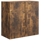Wandkast 59x31x60 cm gerookt eiken bewerkt hout