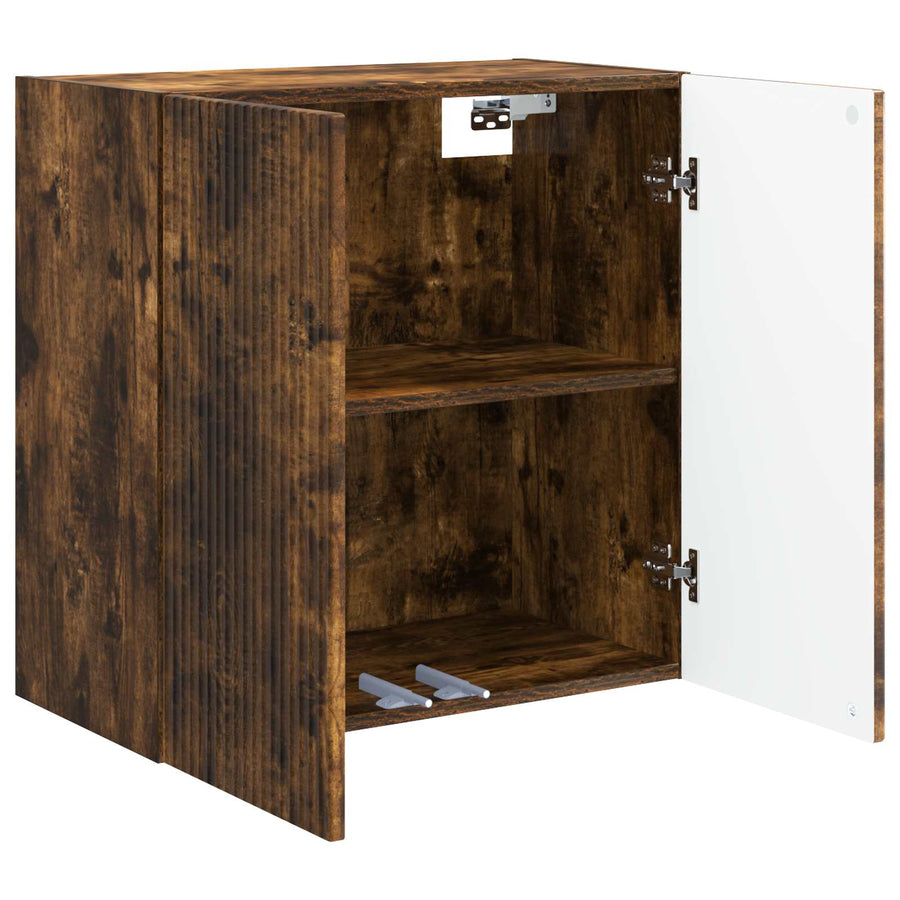 Wandkast Gerookt eiken 59 x 31 x 60 cm Bewerkt hout