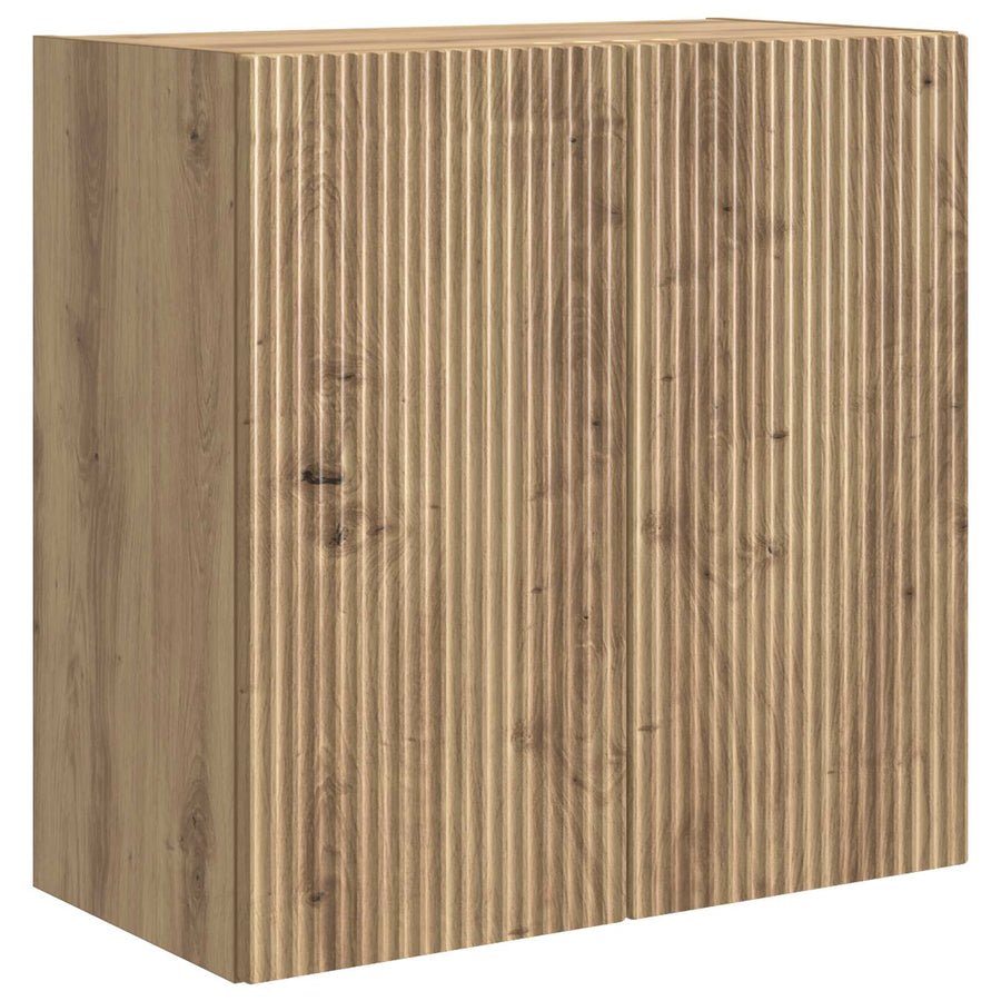 Wandkast Artisanaal eiken 59 x 31 x 60 cm Bewerkt hout