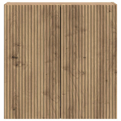 Wandkast Artisanaal eiken 59 x 31 x 60 cm Bewerkt hout