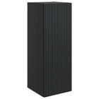 Wandkast 33x34,5x90 cm bewerkt hout zwart muurmontage