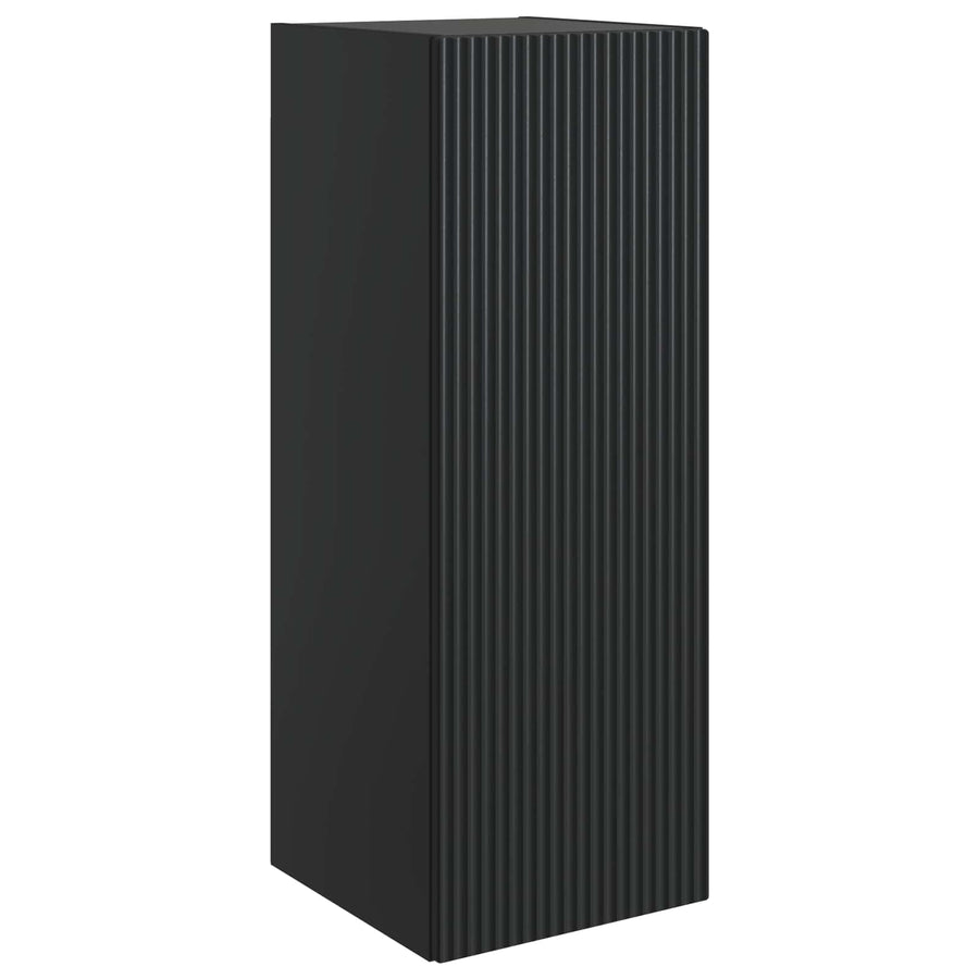 Wandkast Zwart 33 x 34,5 x 90 cm Bewerkt hout