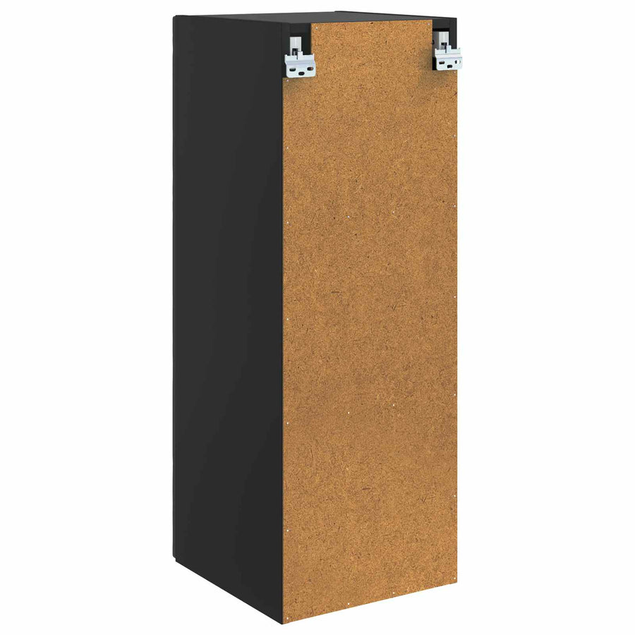 Wandkast Zwart 33 x 34,5 x 90 cm Bewerkt hout