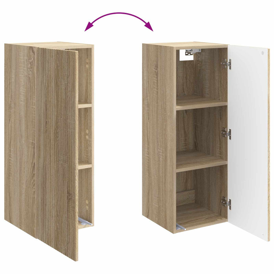 Wandkast Sonoma Eiken 33 x 34,5 x 90 cm Bewerkt hout