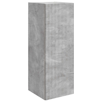 Wandkast Betongrijs 33 x 34,5 x 90 cm Bewerkt hout