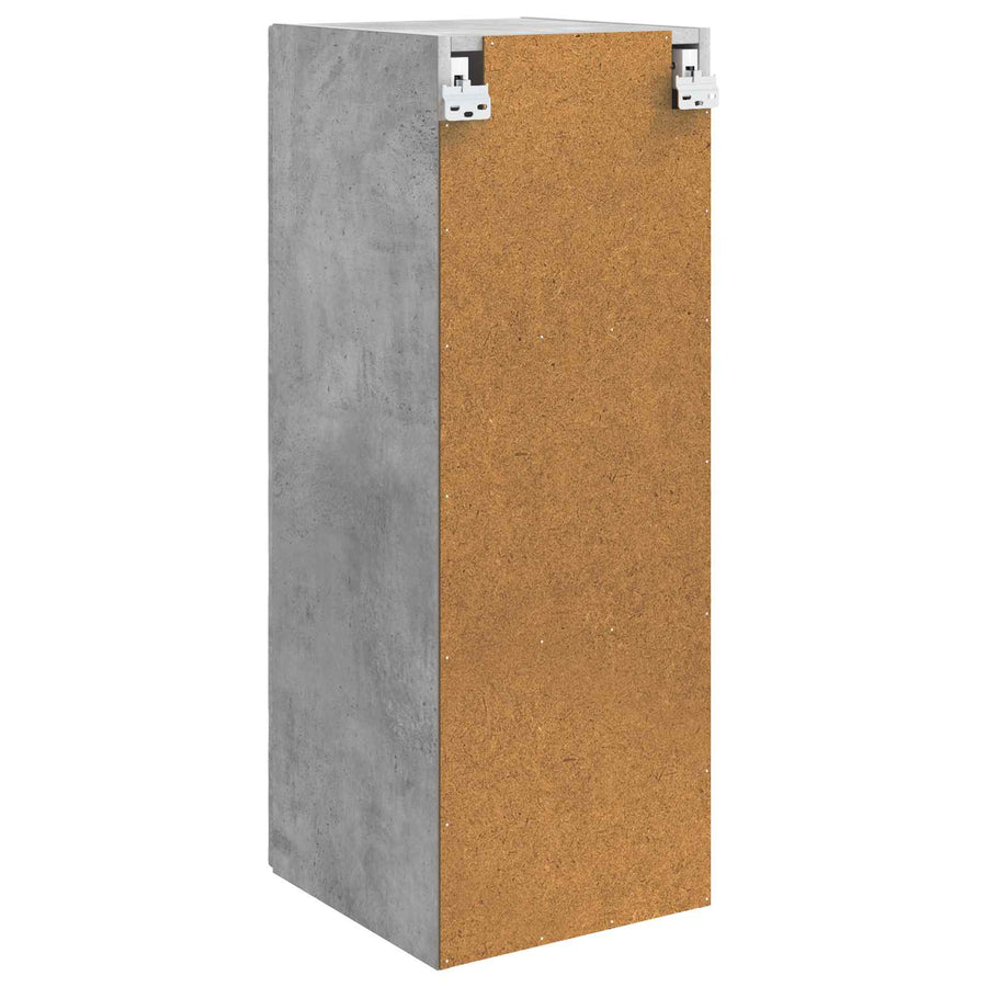 Wandkast Betongrijs 33 x 34,5 x 90 cm Bewerkt hout
