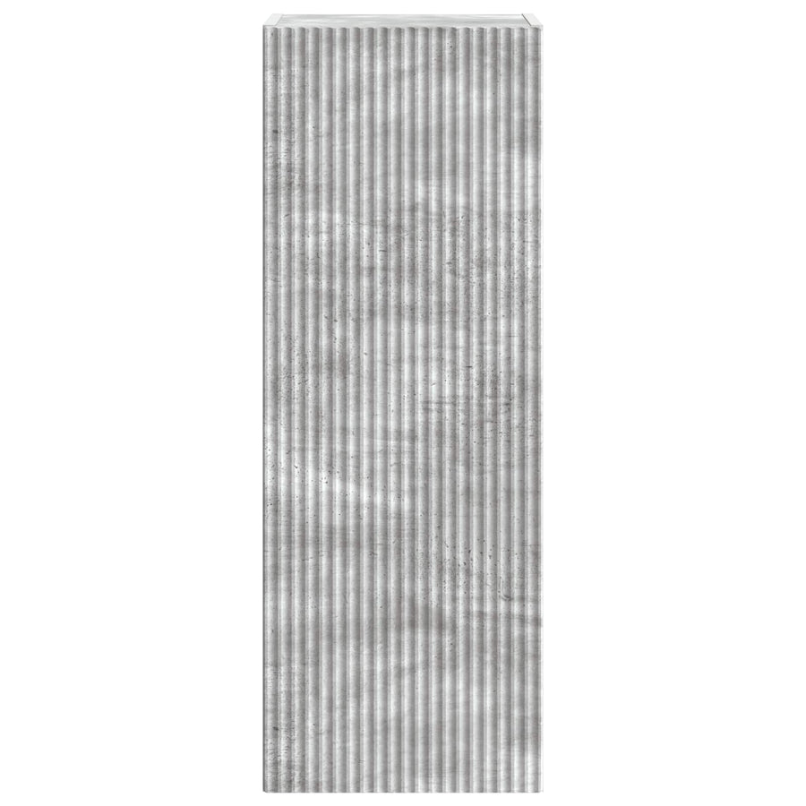 Wandkast Betongrijs 33 x 34,5 x 90 cm Bewerkt hout