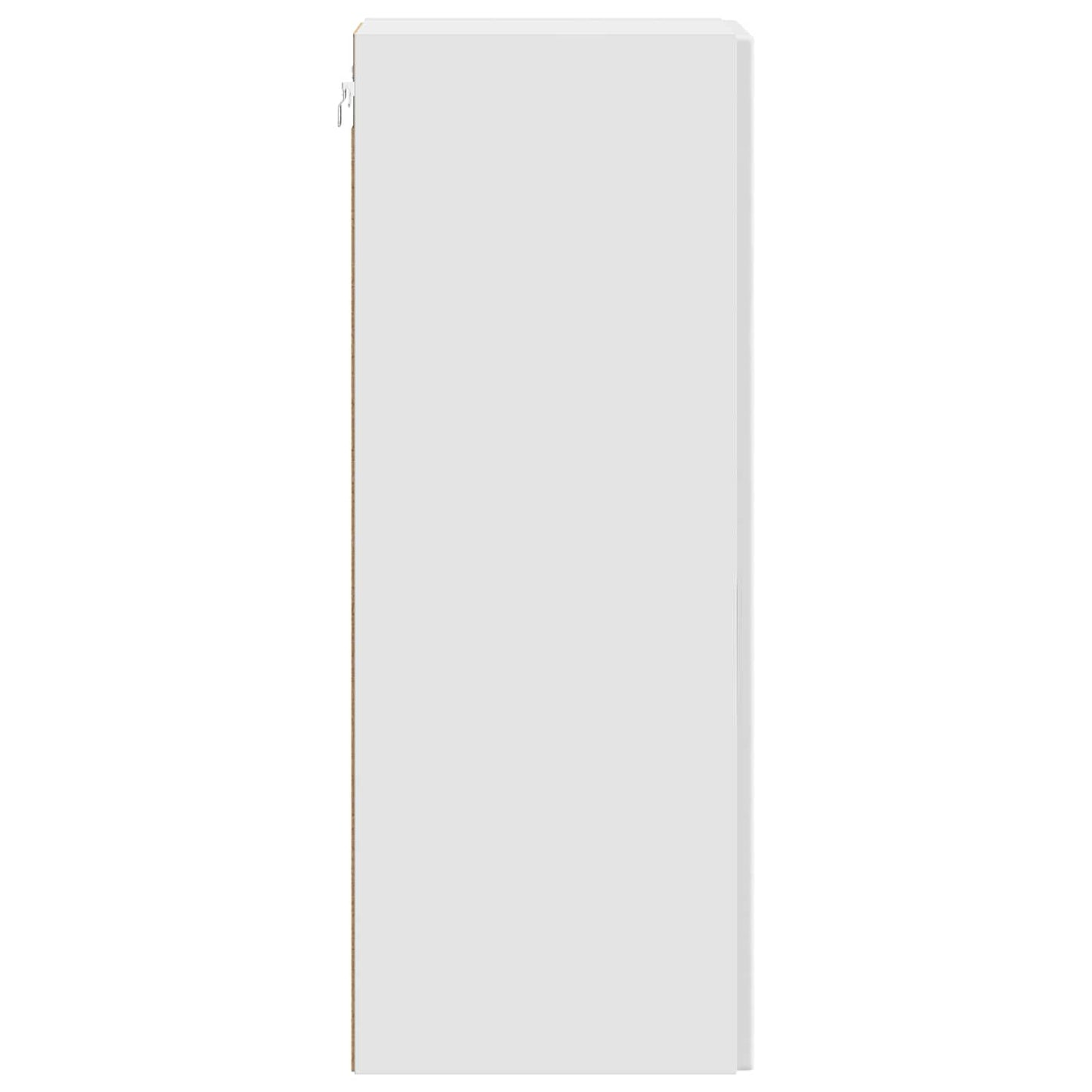 Wandkast Hoogglans Wit 33 x 34,5 x 90 cm Bewerkt hout