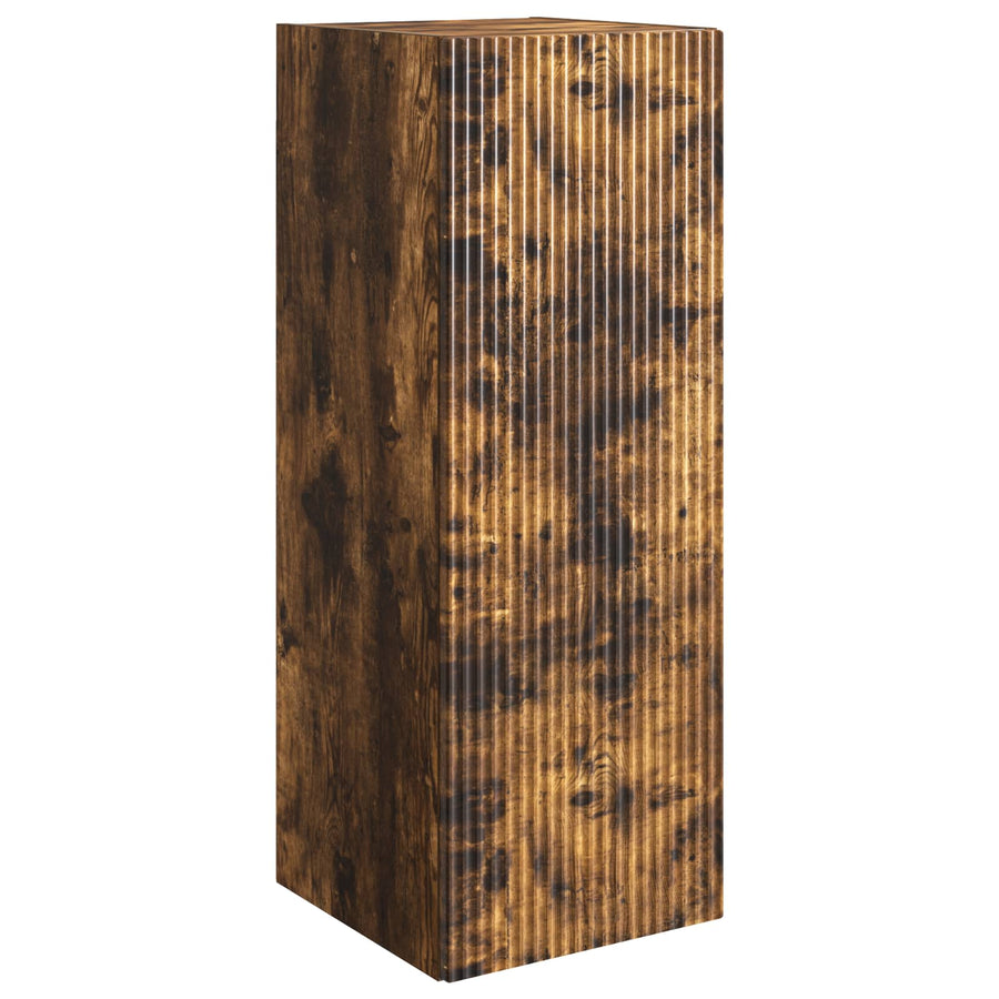 Wandkast Gerookt eiken 33 x 34,5 x 90 cm Bewerkt hout