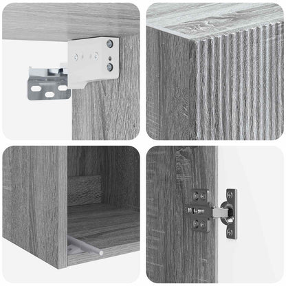 Wandkast Grijs Sonoma 33 x 34,5 x 90 cm Bewerkt hout