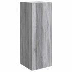 Wandkast 90 cm grijs bewerkt hout