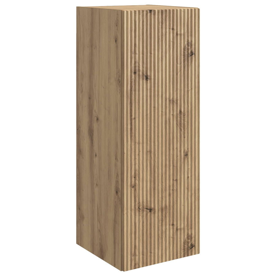 Wandkast Artisanaal eiken 33 x 34,5 x 90 cm Bewerkt hout