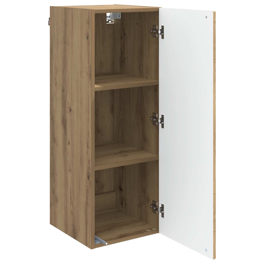 Wandkast Artisanaal eiken 33 x 34,5 x 90 cm Bewerkt hout